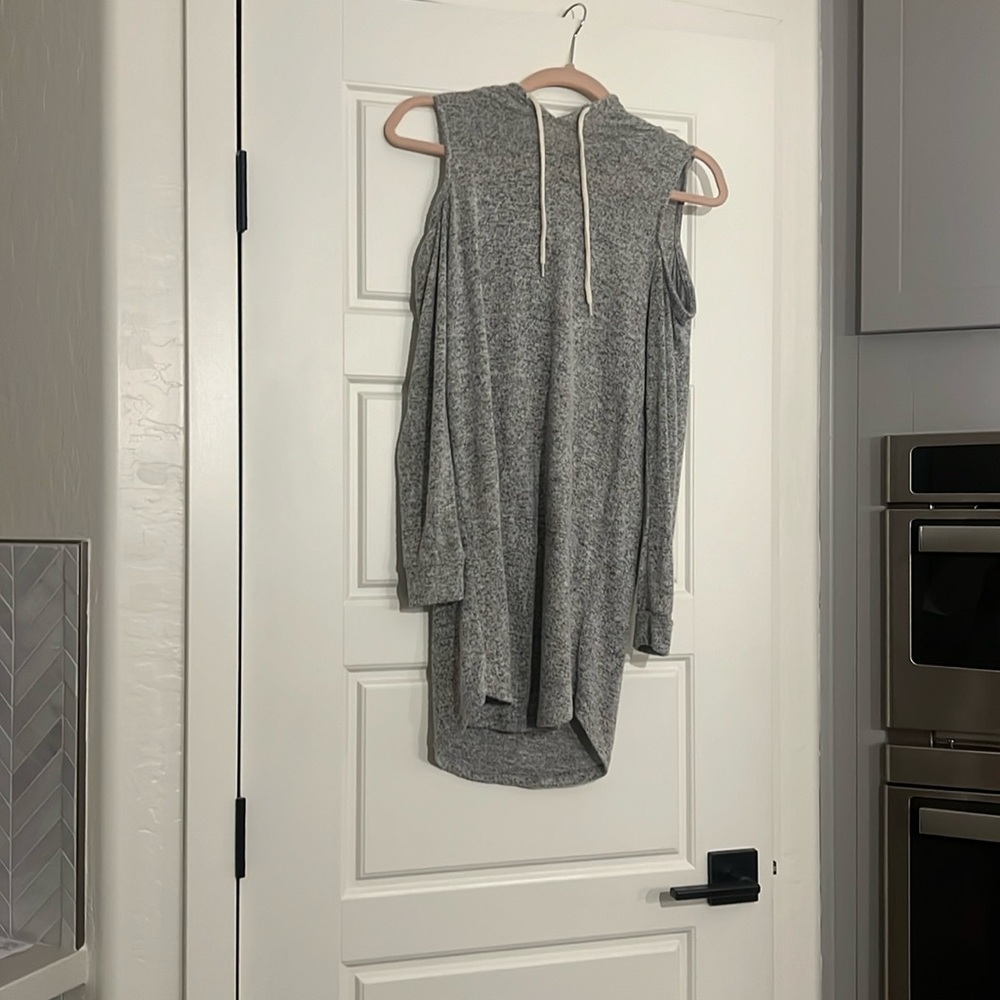 Soft grey long sleeve hoodie